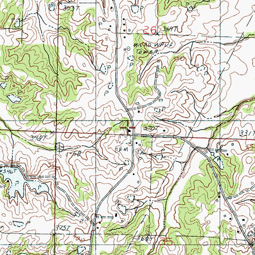 Topographic Map of Mount Austin Church, MS