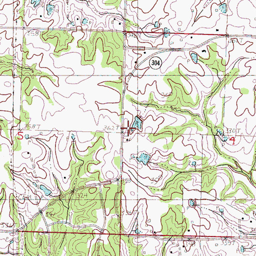 Topographic Map of New Bethany Church, MS