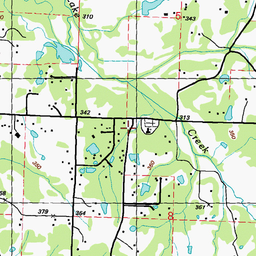 Topographic Map of New Hope Church, MS