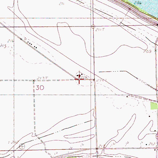 Topographic Map of New Hope School, MS