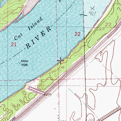 Topographic Map of Norfolk Star Revetment, MS
