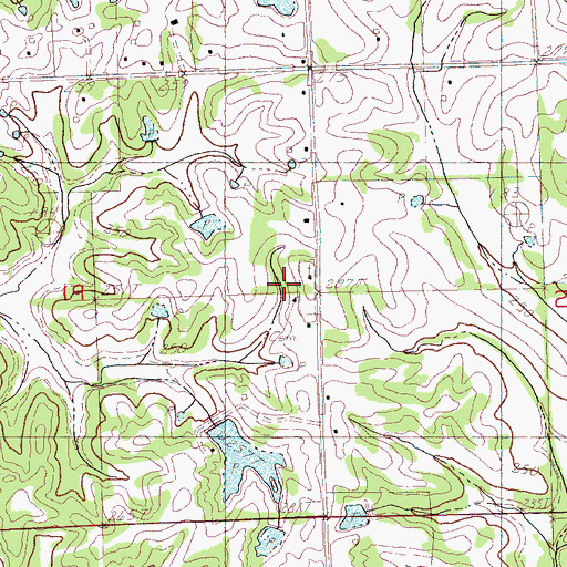 Topographic Map of Oak Grove Church, MS