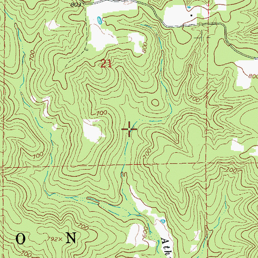Topographic Map of Township of Union, AR