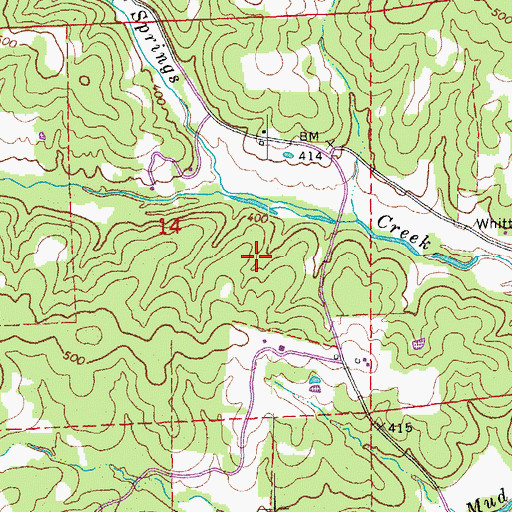 Topographic Map of Township of Warm Springs, AR