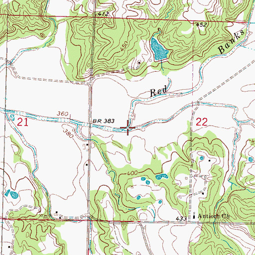 Topographic Map of Red Banks Creek, MS