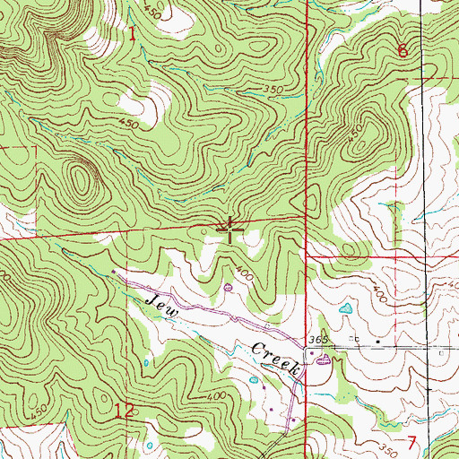 Topographic Map of Township of Water Valley, AR