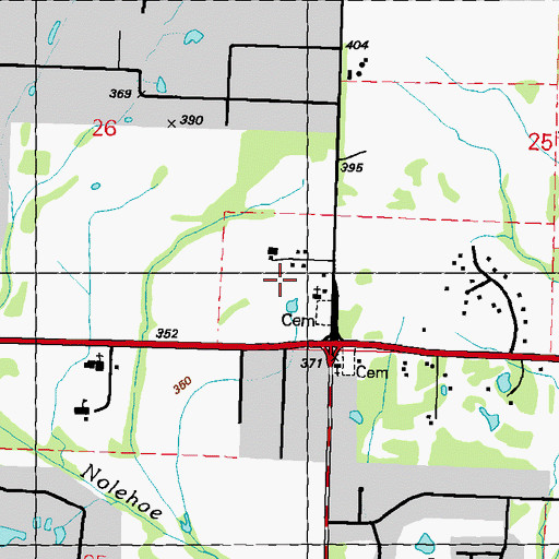 Topographic Map of Saint Thomas Church, MS