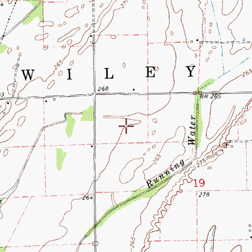 Topographic Map of Township of Wiley, AR