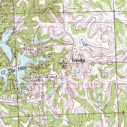 Topographic Map of Trinity, MS