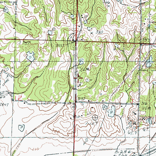 Topographic Map of Whites Chapel Church, MS