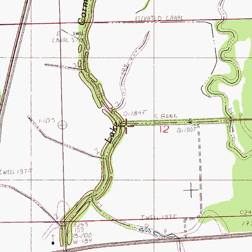 Topographic Map of Whites Creek, MS