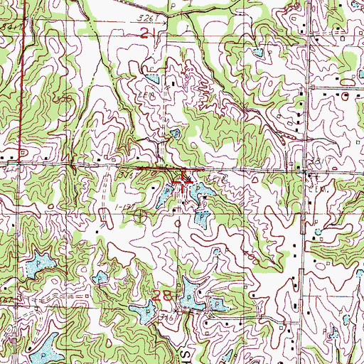 Topographic Map of Wiggins Cemetery, MS