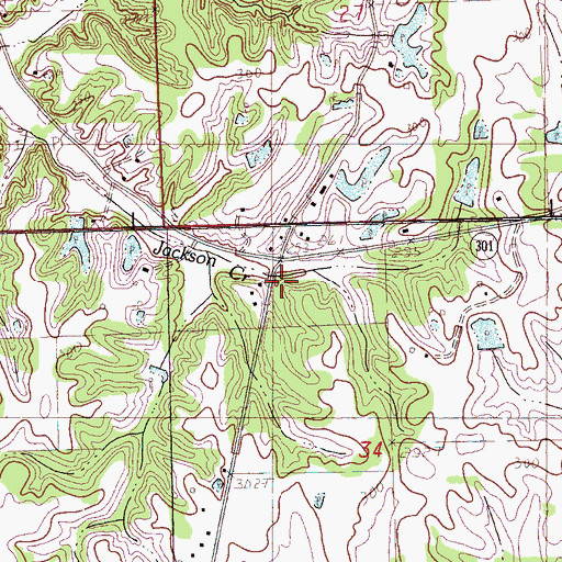 Topographic Map of Wilson Store, MS