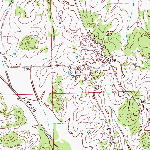 Topographic Map of W H Austin Pond Dam, MS