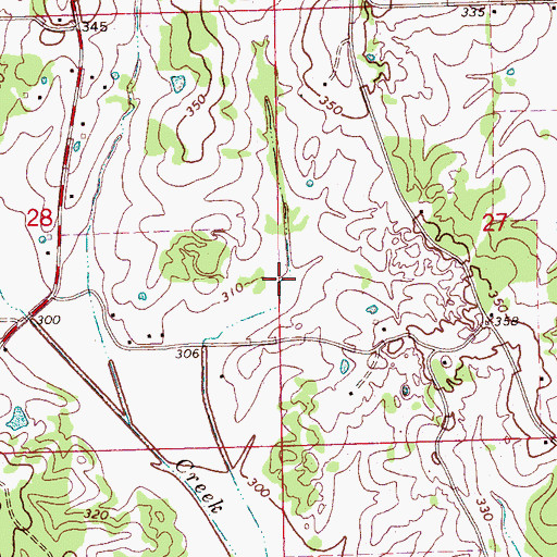 Topographic Map of Twin Lakes Subdivision Lake Dam, MS