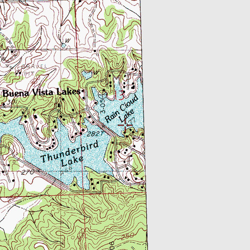 Topographic Map of Buena Vista Lakes Dam, MS