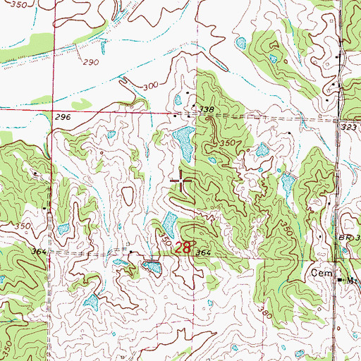 Topographic Map of L A Thompson Pond Dam, MS