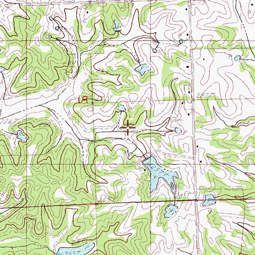 Topographic Map of Bill Wallace Lake Dam, MS