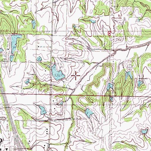 Topographic Map of Tom Milan Pond Dam, MS