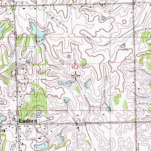 Topographic Map of J A Earnheart Pond Dam, MS