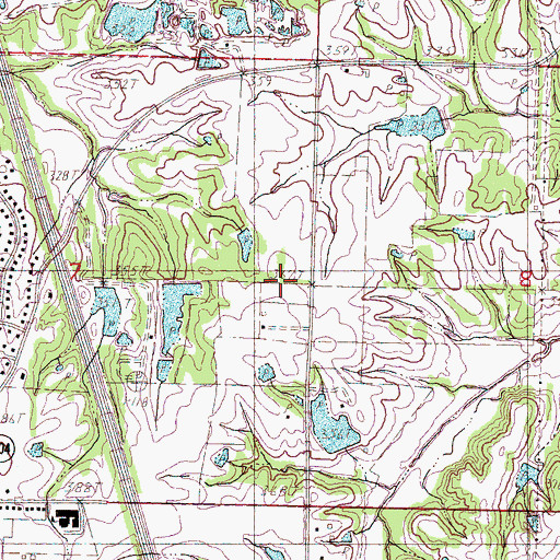 Topographic Map of Libscomb Pond Dam, MS