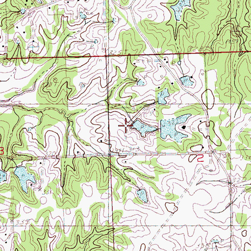Topographic Map of M J Simmons Pond Dam, MS