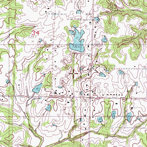 Topographic Map of Dorothy Jones Pond Dam, MS