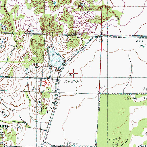 Topographic Map of Charles Long Pond Dam, MS