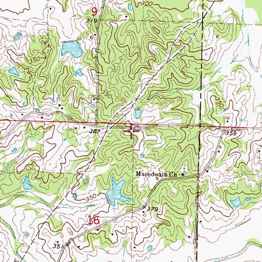 Topographic Map of Cathey School (historical), MS