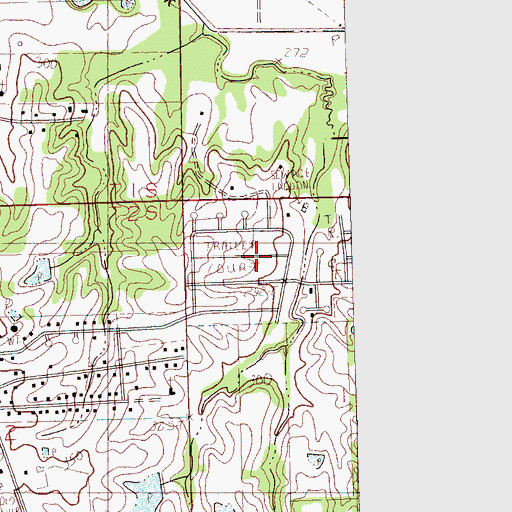 Topographic Map of De Soto Village, MS