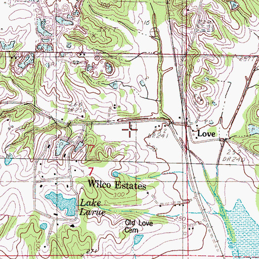 Topographic Map of Ebenezer Baptist Church, MS