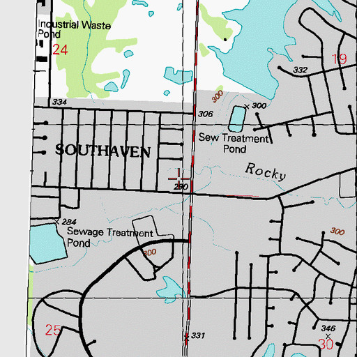 Topographic Map of Faith Assembly of God Church, MS