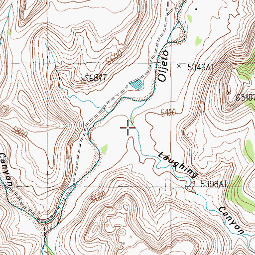 Topographic Map of Laughing Canyon, AZ
