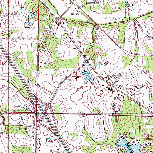 Topographic Map of First Christian Church, MS