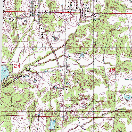 Topographic Map of Gateway Baptist Church, MS