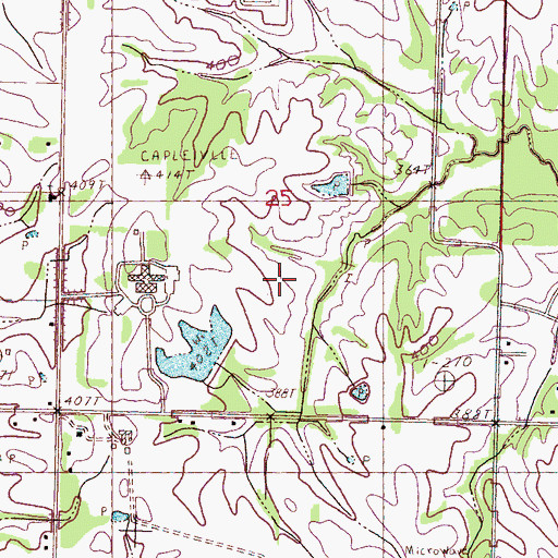 Topographic Map of Holiday Golf Course, MS