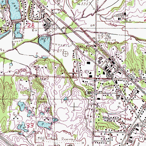Topographic Map of Liberty Baptist Church, MS
