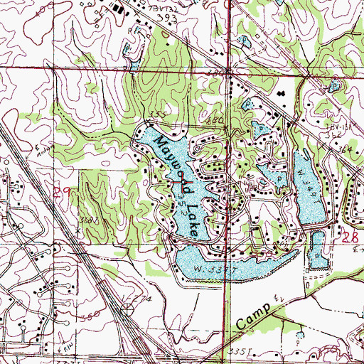 Topographic Map of Maywood Lake, MS
