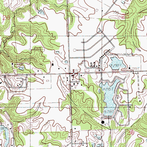 Topographic Map of Minor Memorial Church, MS