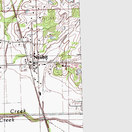 Topographic Map of Nesbit Church of Christ, MS