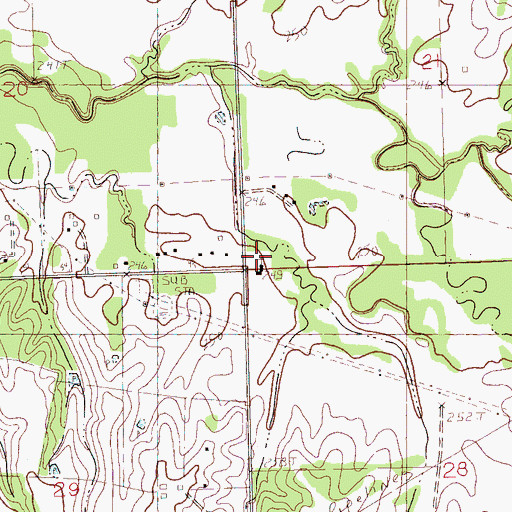 Topographic Map of Prospect School (historical), MS