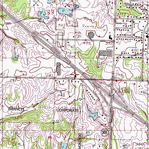 Topographic Map of Queen of Peace Catholic Church, MS