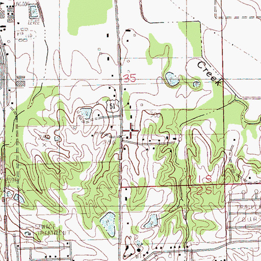 Topographic Map of Saint Timothys Episcopal Church, MS