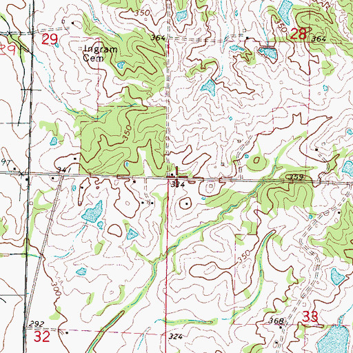 Topographic Map of Sunnyside School (historical), MS