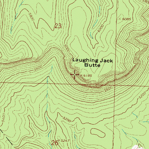 Topographic Map of Laughing Jack Butte, AZ