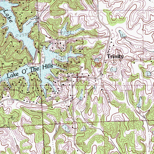 Topographic Map of Trinity Church, MS