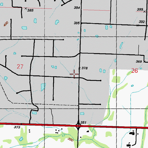 Topographic Map of Trinity Conservative Methodist Church, MS