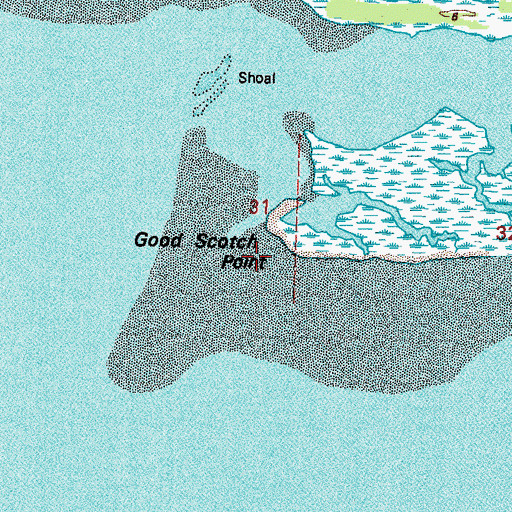 Topographic Map of Good Scotch Point, MS