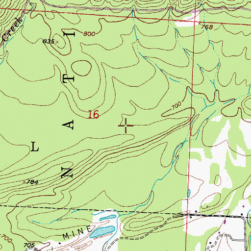Topographic Map of Township of Coal, AR