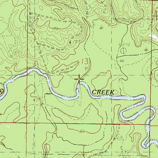 Topographic Map of Bridge Branch, MS